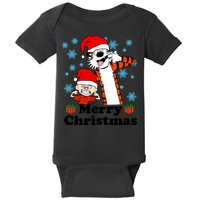 Merry Christmas Calvin Hobbes Christmas Box Funny Trending Friend Baby Bodysuit