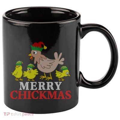 Merry Chickmas Christ Merch Santa Meaningful Gift 11oz C Handle Ceramic Mug