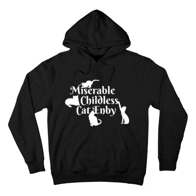 Miserable Childless Cat Enby Hoodie