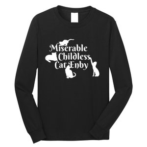 Miserable Childless Cat Enby Long Sleeve Shirt