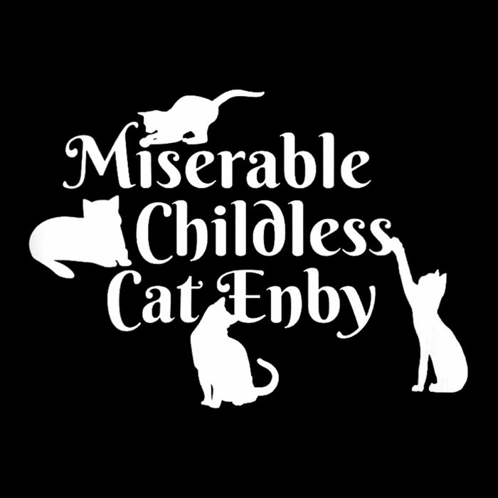 Miserable Childless Cat Enby Apron