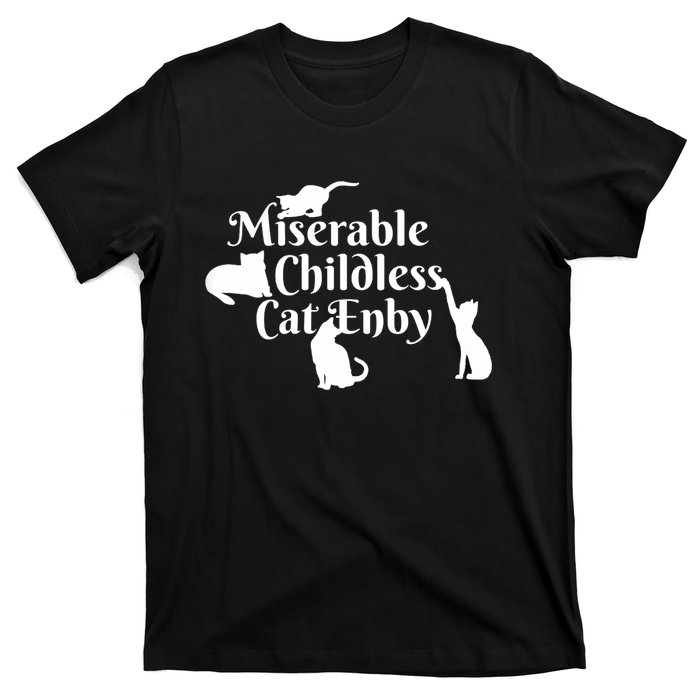 Miserable Childless Cat Enby T-Shirt