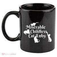Miserable Childless Cat Enby 11oz C Handle Ceramic Mug