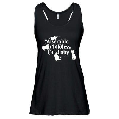 Miserable Childless Cat Enby Ladies Essential Flowy Tank