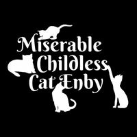 Miserable Childless Cat Enby Magnet