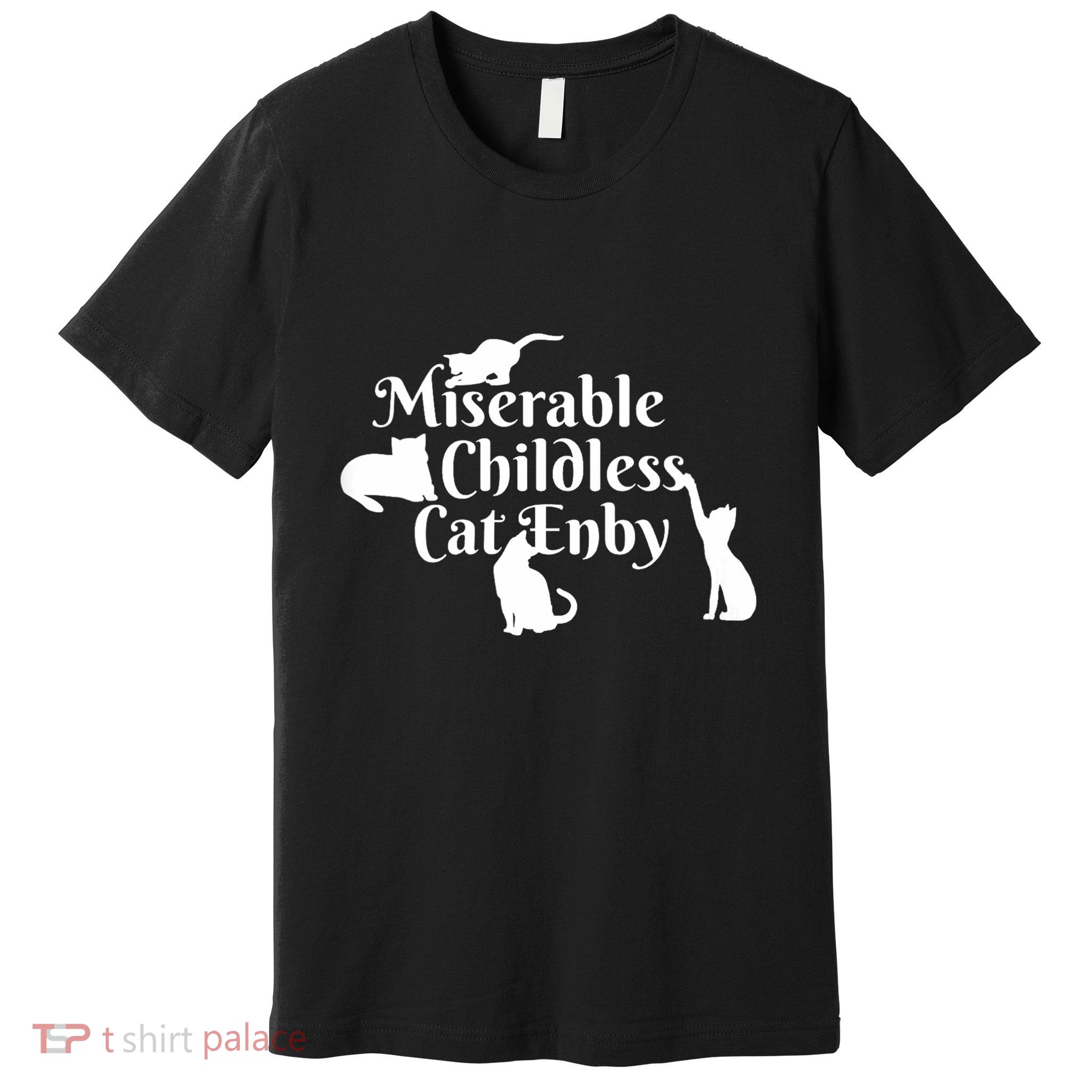 Miserable Childless Cat Enby Premium T-Shirt