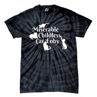 Miserable Childless Cat Enby Tie-Dye T-Shirt