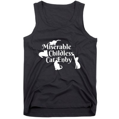 Miserable Childless Cat Enby Tank Top