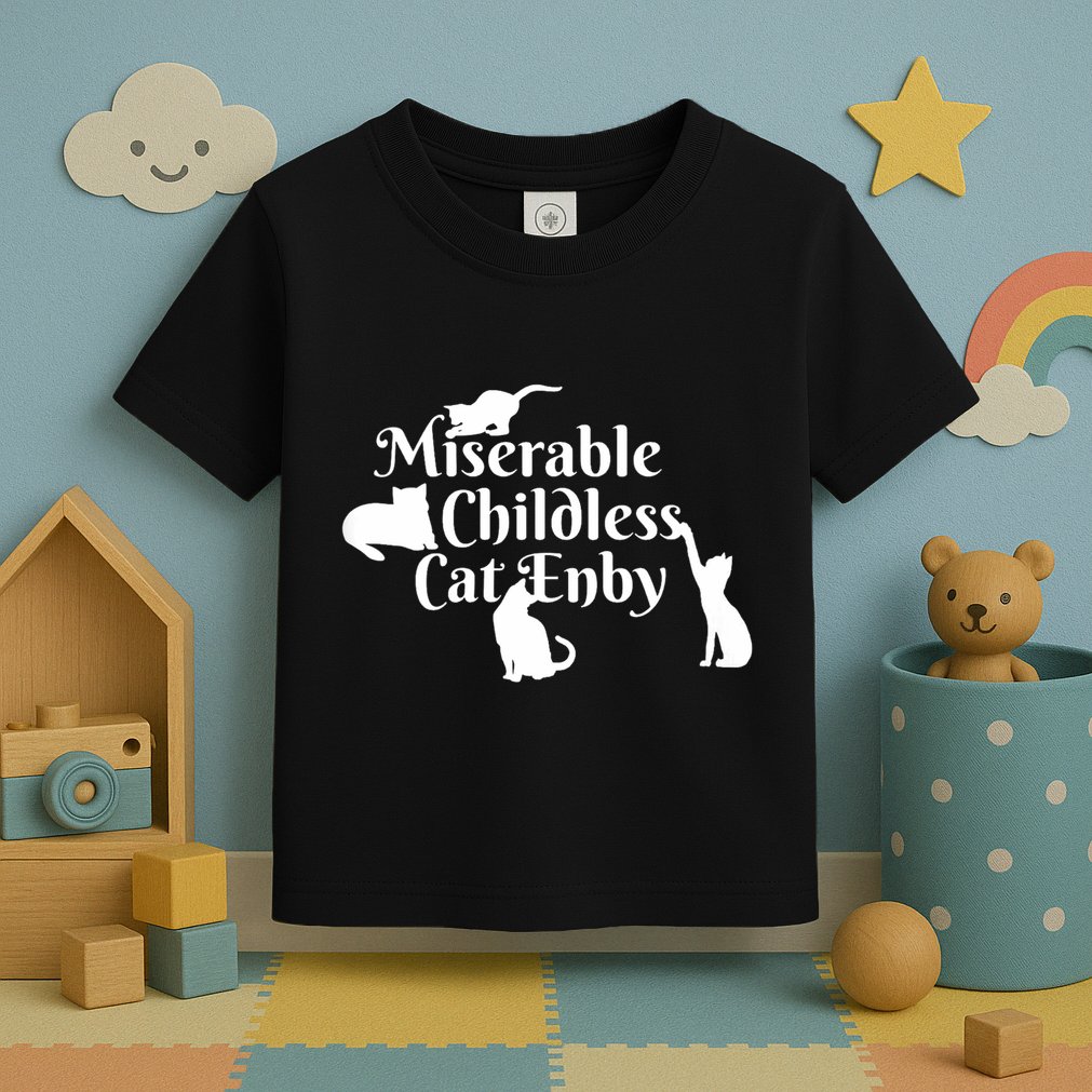 Miserable Childless Cat Enby Toddler T-Shirt