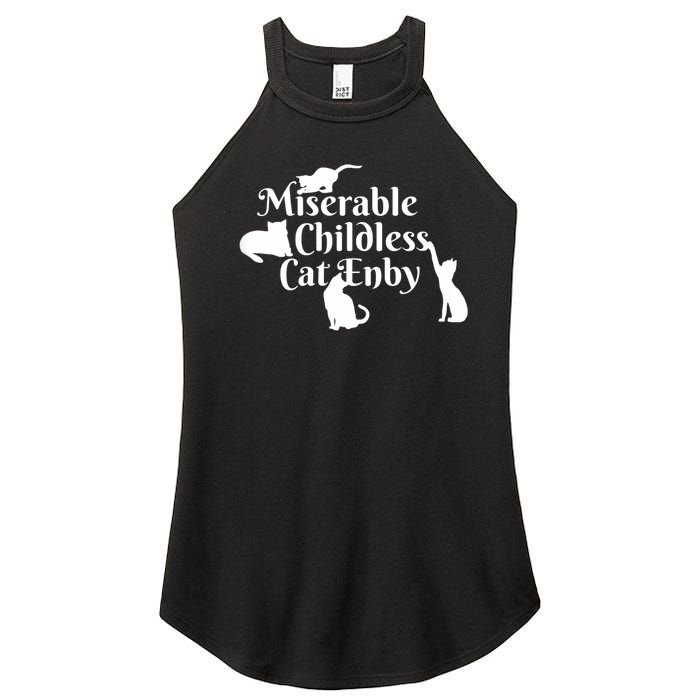 Miserable Childless Cat Enby Women’s Perfect Tri Rocker Tank