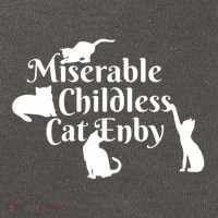 Miserable Childless Cat Enby Cotton Canvas Backpack