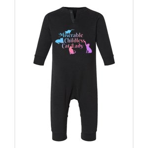 Miserable Childless Cat Lady Funny Infant Fleece One Piece