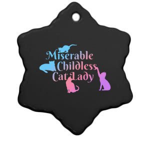 Miserable Childless Cat Lady Funny Ceramic Star Ornament