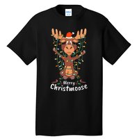 Merry Christmoose Christmas Moose Xmas Tree Lights Gifts Tall T-Shirt