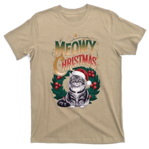 Meowy Christmas Cat Mama Maine Coon Cat Lover T-Shirt