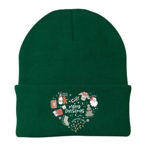 Merry Christmas Candy Cane Having Stocking Christmas Music Knit Cap Winter Beanie