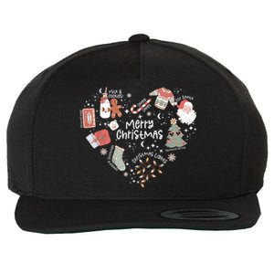 Merry Christmas Candy Cane Having Stocking Christmas Music Wool Snapback Cap