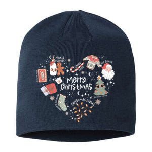 Merry Christmas Candy Cane Having Stocking Christmas Music Sustainable Beanie