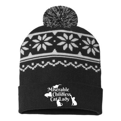 Miserable Childless Cat Lady USA-Made Snowflake Beanie