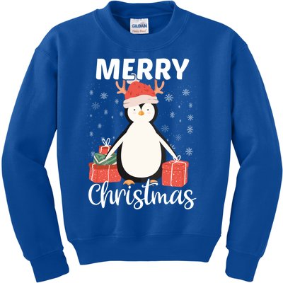 Merry Christmas Cute Penguin Animal Winter Xmas Bird Lover Cute Gift Kids Sweatshirt