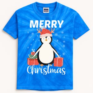 Merry Christmas Cute Penguin Animal Winter Xmas Bird Lover Cute Gift Kids Tie-Dye T-Shirt