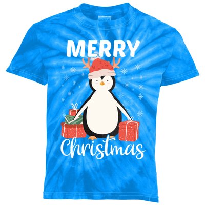 Merry Christmas Cute Penguin Animal Winter Xmas Bird Lover Cute Gift Kids Tie-Dye T-Shirt