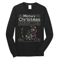 Meowy Catmas Cat Christmas Cute Cat Lover Santa Hat Xmas Long Sleeve Shirt