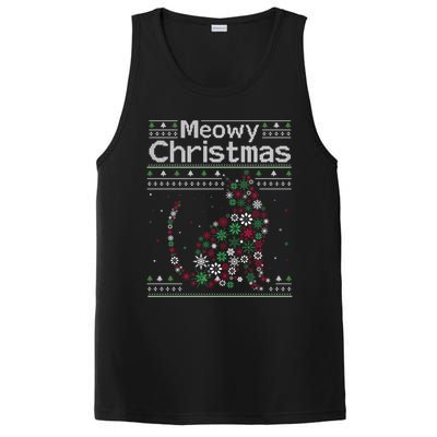 Meowy Catmas Cat Christmas Cute Cat Lover Santa Hat Xmas PosiCharge Competitor Tank