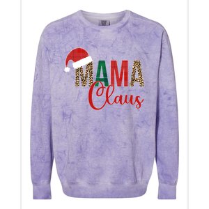 Mama Claus Christmas Family Matching Xmas Party Gift Colorblast Crewneck Sweatshirt