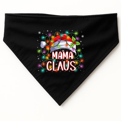 Mama Claus Christmas Santa Hat Matching Family Xmas Lights Meaningful Gift USA-Made Doggie Bandana