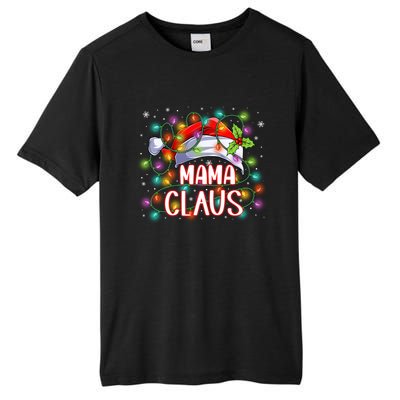 Mama Claus Christmas Santa Hat Matching Family Xmas Lights Meaningful Gift Tall Fusion ChromaSoft Performance T-Shirt