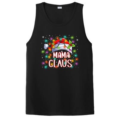 Mama Claus Christmas Santa Hat Matching Family Xmas Lights Meaningful Gift PosiCharge Competitor Tank