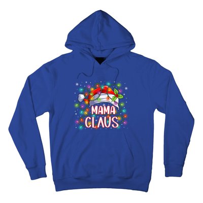 Mama Claus Christmas Santa Hat Matching Family Xmas Lights Meaningful Gift Hoodie