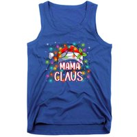 Mama Claus Christmas Santa Hat Matching Family Xmas Lights Meaningful Gift Tank Top