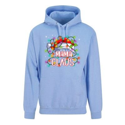 Mama Claus Christmas Santa Hat Matching Family Xmas Lights Meaningful Gift Unisex Surf Hoodie