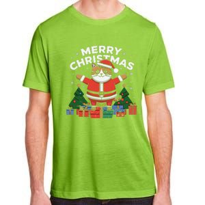 Meowy Christmas Cat Lover Festive Adult ChromaSoft Performance T-Shirt