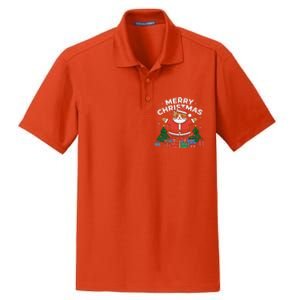 Meowy Christmas Cat Lover Festive Dry Zone Grid Polo