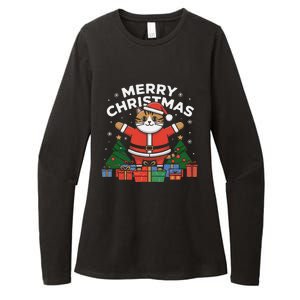 Meowy Christmas Cat Lover Festive Womens CVC Long Sleeve Shirt