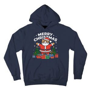 Meowy Christmas Cat Lover Festive Tall Hoodie