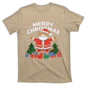 Meowy Christmas Cat Lover Festive T-Shirt