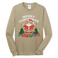 Meowy Christmas Cat Lover Festive Tall Long Sleeve T-Shirt