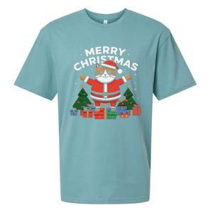 Meowy Christmas Cat Lover Festive Sueded Cloud Jersey T-Shirt