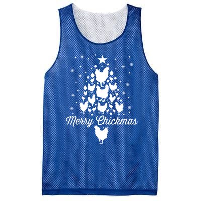 Merry Chickmas Christmas Chicken Tree Funny Poultry Gift Cool Gift Mesh Reversible Basketball Jersey Tank