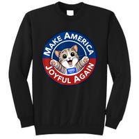 Make Cute Cat America Joyful Again Harris Waltz Funny Saying Sweatshirt