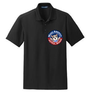 Make Cute Cat America Joyful Again Harris Waltz Funny Saying Dry Zone Grid Polo