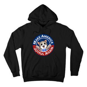 Make Cute Cat America Joyful Again Harris Waltz Funny Saying Tall Hoodie