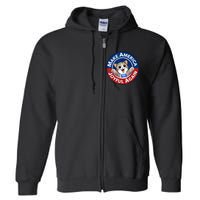 Make Cute Cat America Joyful Again Harris Waltz Funny Saying Full Zip Hoodie