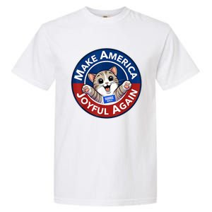 Make Cute Cat America Joyful Again Harris Waltz Funny Saying Garment-Dyed Heavyweight T-Shirt