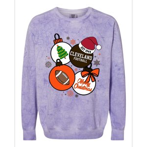 Merry Christmas Cleveland Football Est 1944 Colorblast Crewneck Sweatshirt