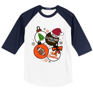 Merry Christmas Cleveland Football Est 1944 Baseball Sleeve Shirt